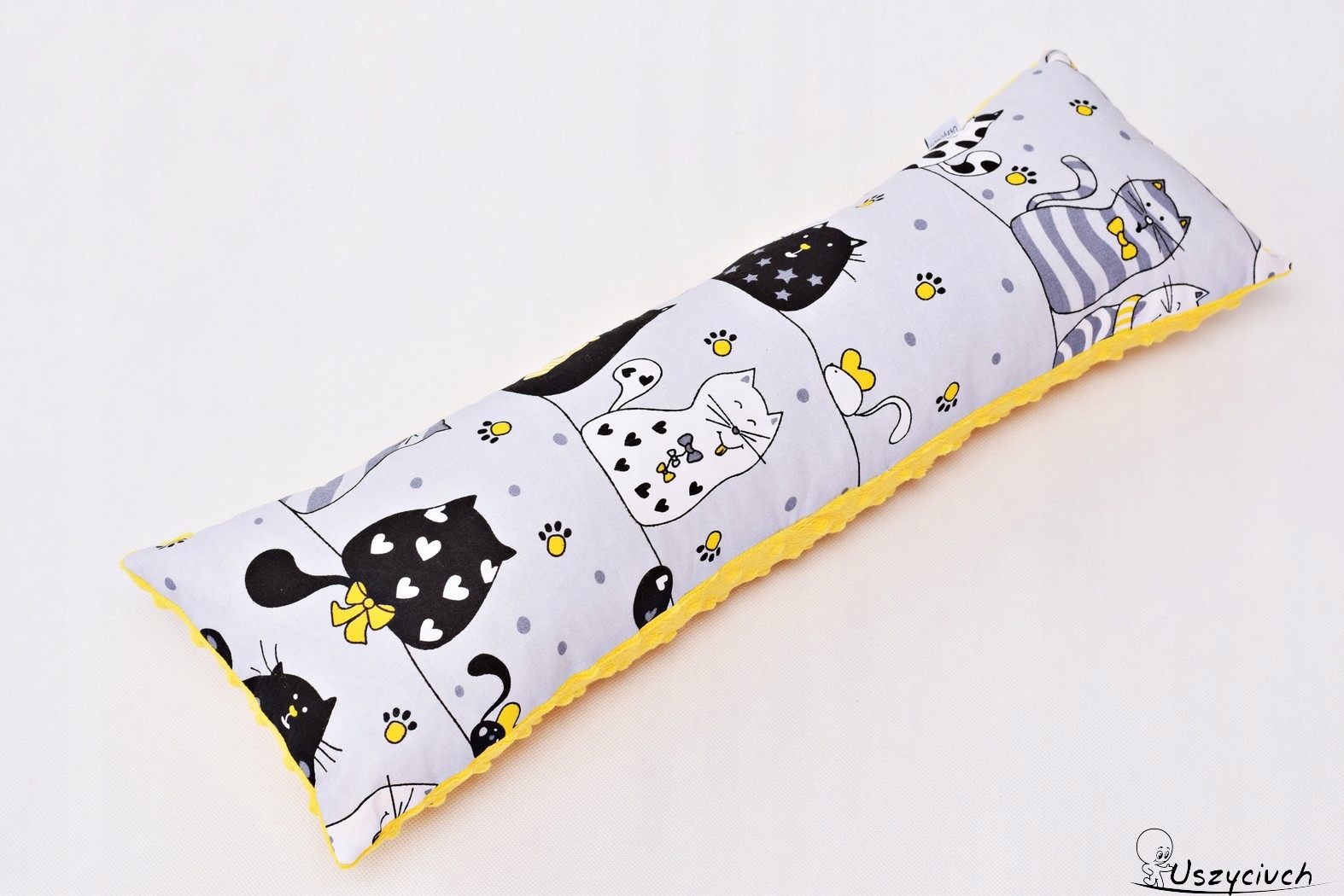 Długa poduszka wałek zagłówek ochraniacz kotki kot