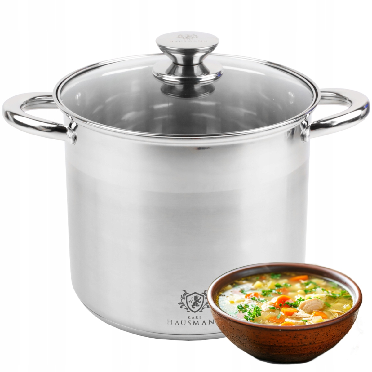 Garnek ze stali nierdzewnej gastronomiczny Solid 7,2l z pokrywką tradycyjny