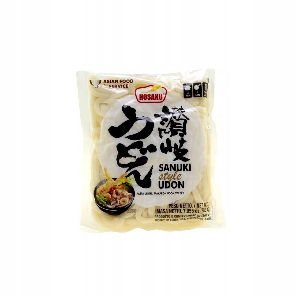 

Pszenny Makaron Udon Świeży Hosaku 200g