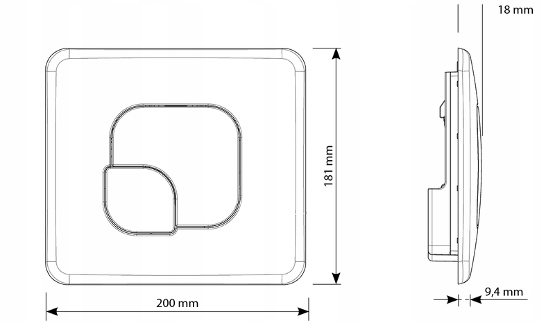 CERSANIT Przycisk Spłuczki WC TARGET AQUA Hero K97-326 Lemon Biały Rodzaj do WC