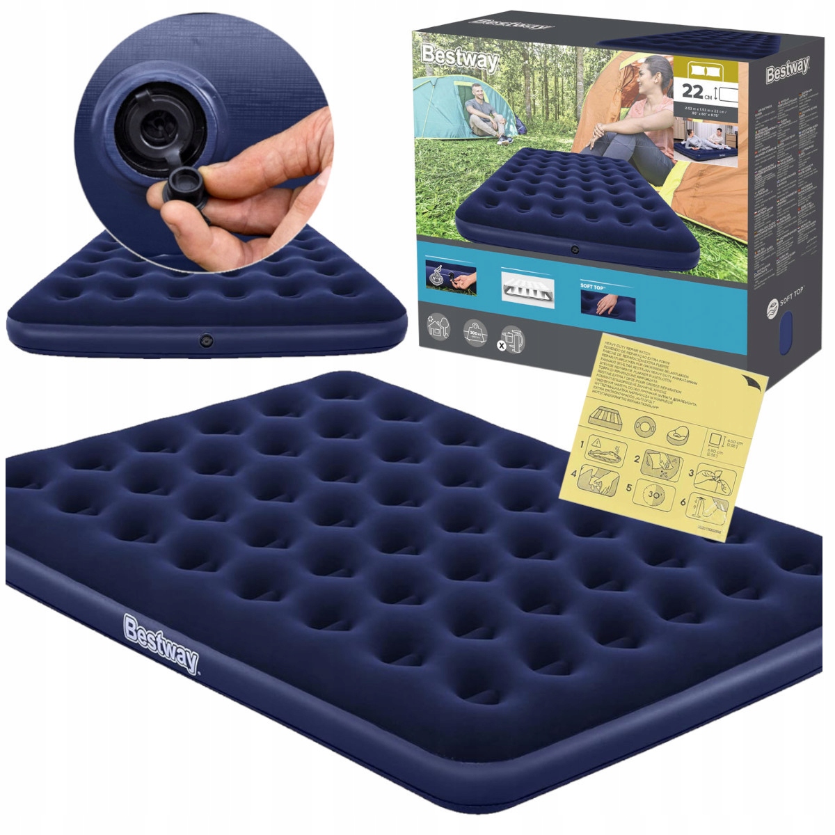 Nafukovací Matrace s dvojitým sametem 203x152 Bestway 67003 Model 2025