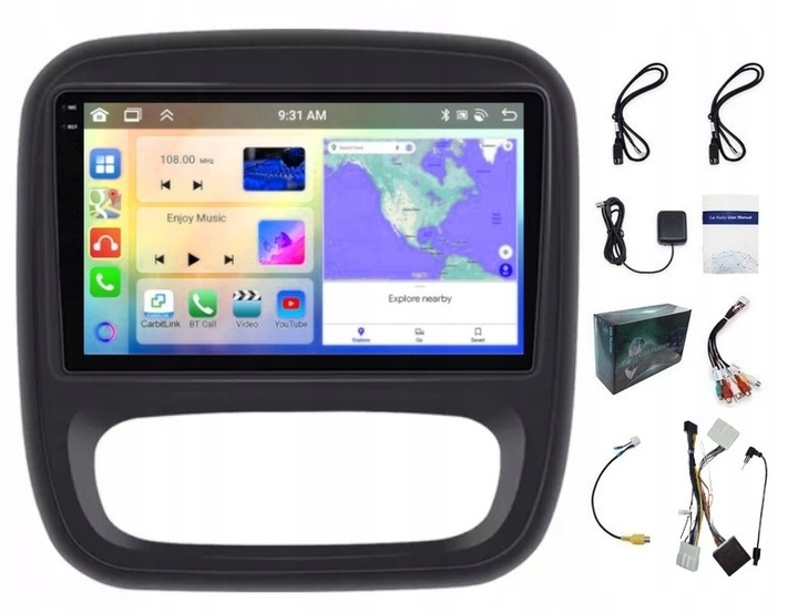 Rádio Navigácia Carplay Opel Vivaro 2014-2021 Bt Wifi Bt Android 4GB 64GB