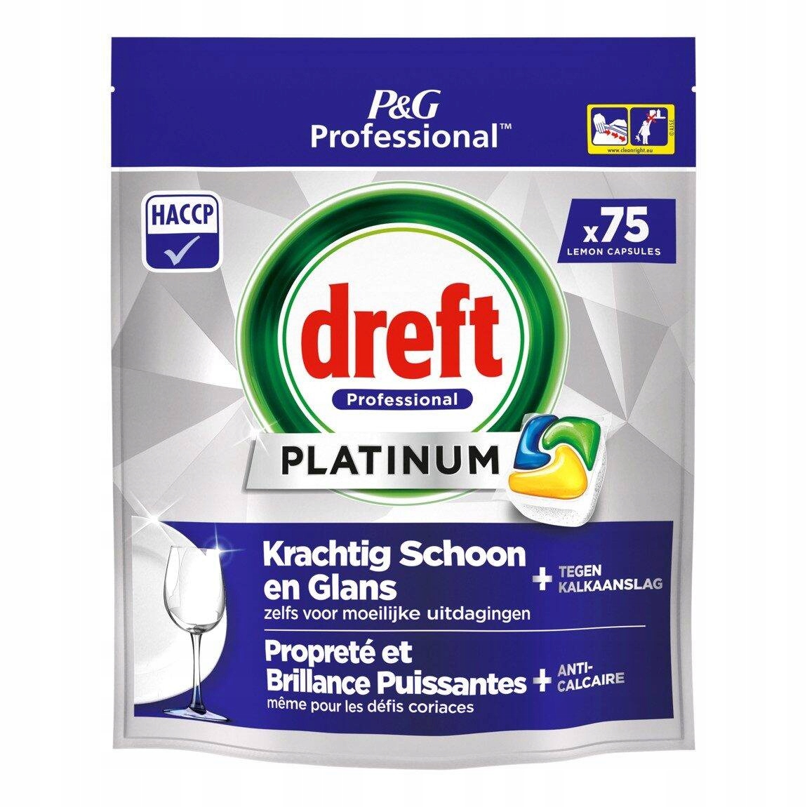 Dreft Platinum Lemon Kapsle do myčky nádobí 75 ks