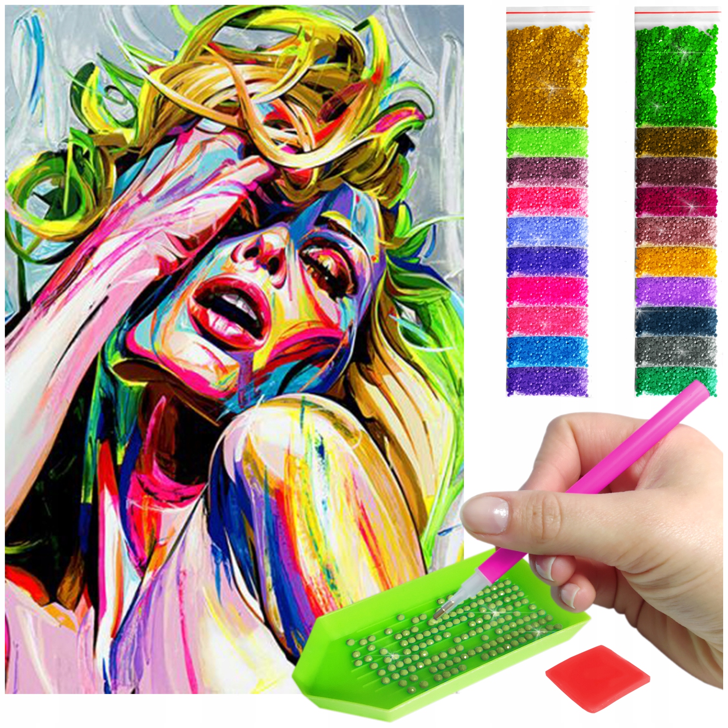 Haft Diamentový Velký 60x40cm Diamond Painting Mozaika Diamentové Příslušenství