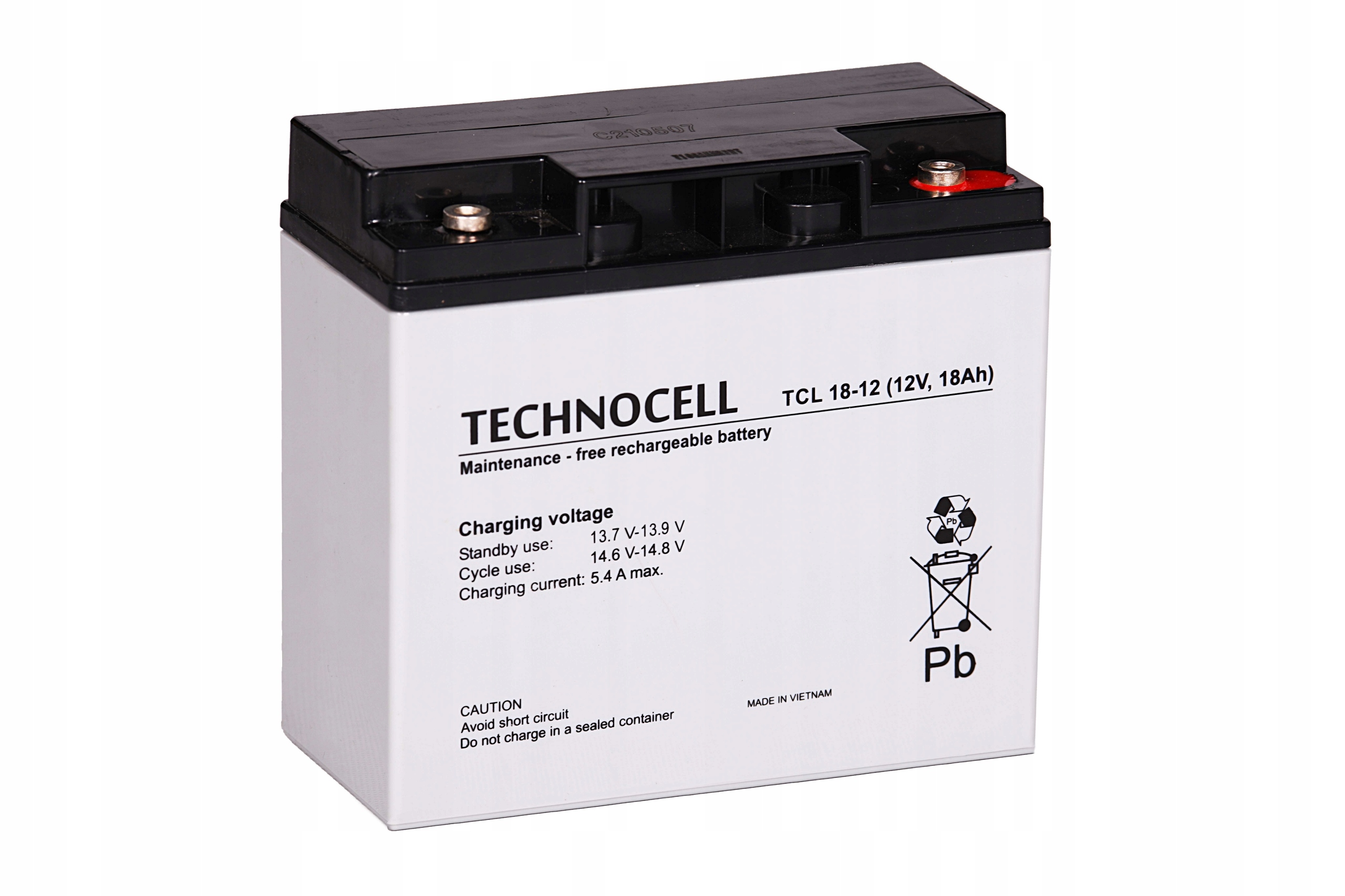 AKUMULATOR BATERIA AGM VRLA TECHNOCELL TCL 18Ah 12V TCL18-12 TCL18 CENTRALA