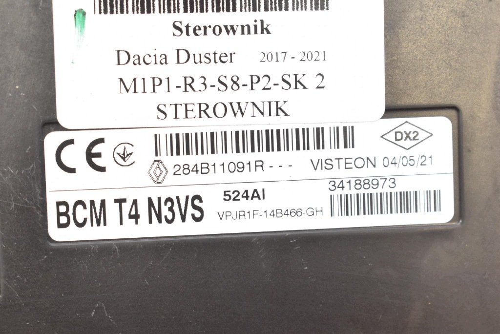 control unit module BCM 284B11091R DACIA DUSTER 2 II 1.0 TCE 90 KM 17-21