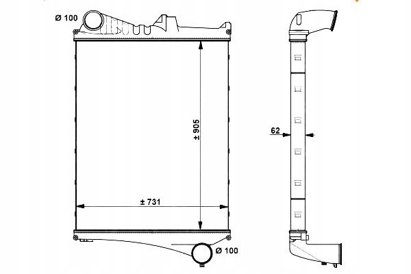 NRF CHŁODNICA POWIETRZA DOLOTOWEGO (ŚREDNICA WEJŚĆ