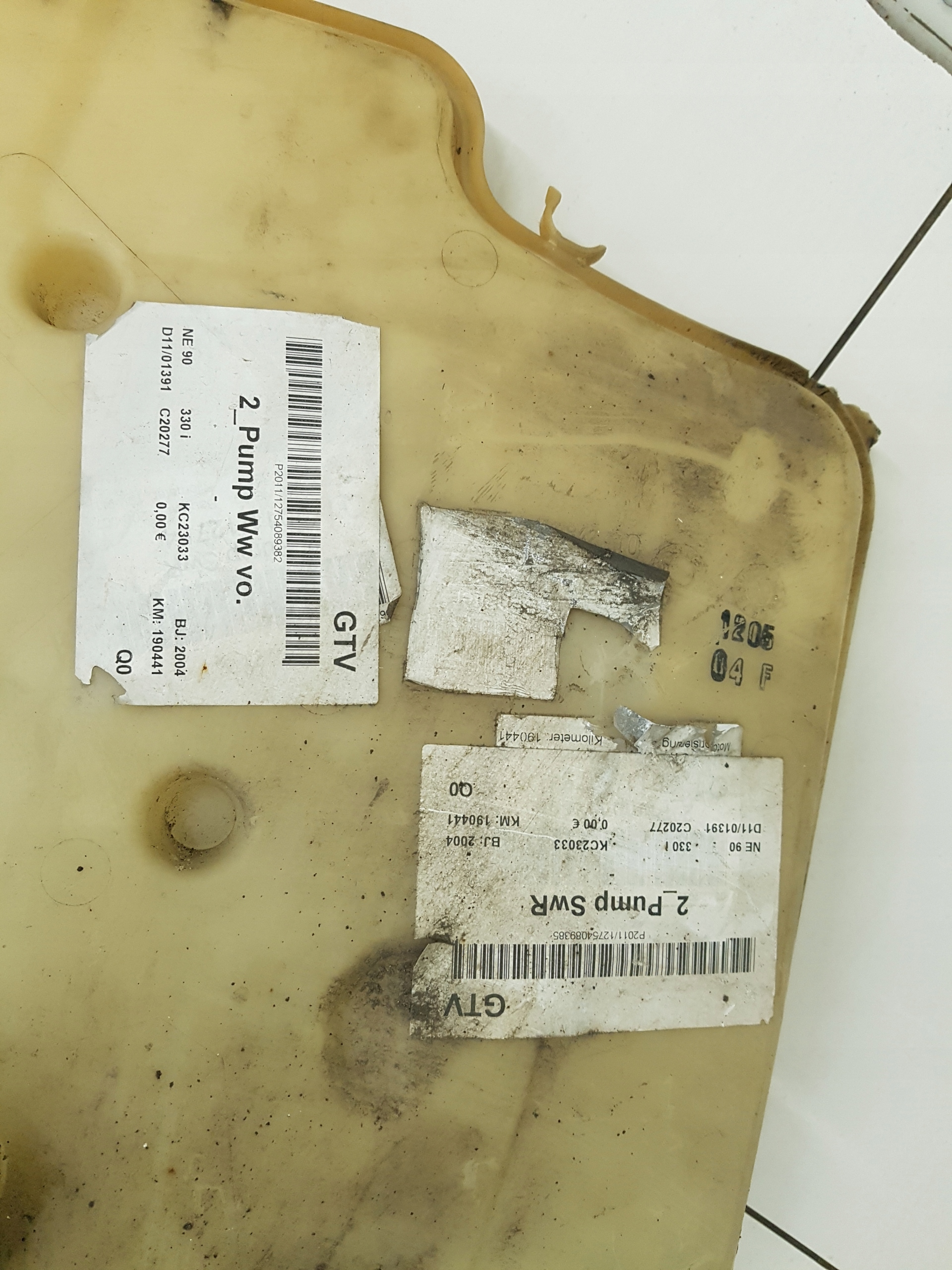 washer fluid tank BMW E90