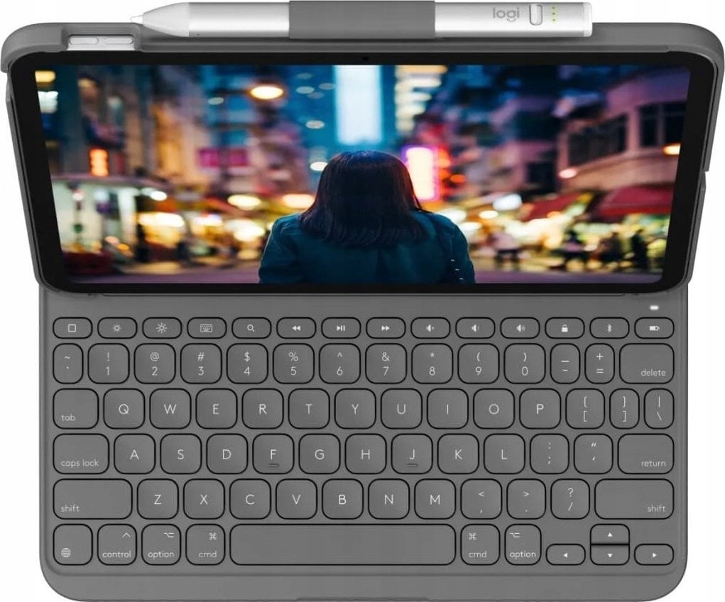 Pouzdro s klávesnicí Logitech Slim Folio Bluetooth pro iPad 7/8/9 Gen. Voděodolné