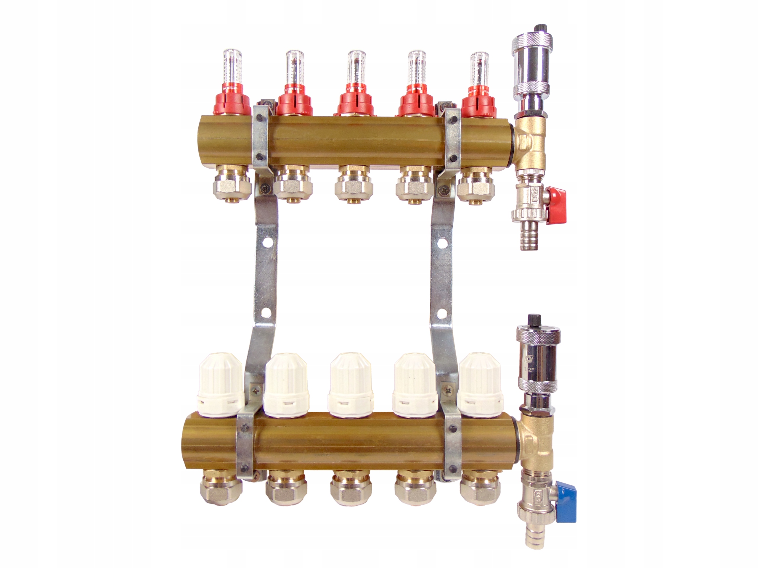 

Rozdzielacz ogrzewania podłogowego 9 obw. komplet