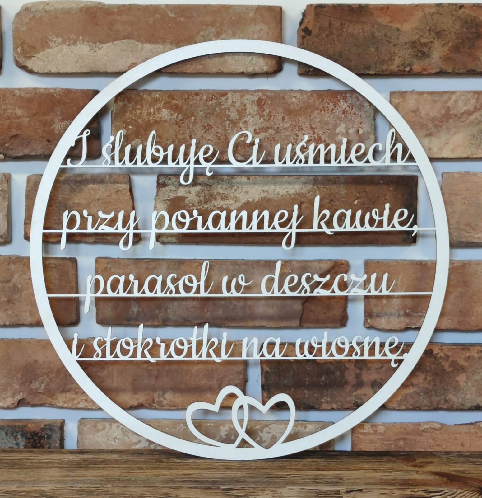 Obręcz dekoracyjna I ślubuję Ci uśmiech 60cm Marka inna