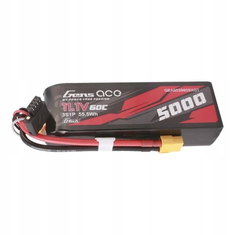 Akumulátor Gens ace G-Tech 5000 mAh 11.1 V 60 C 3S1P Lipo s konektorem XT60
