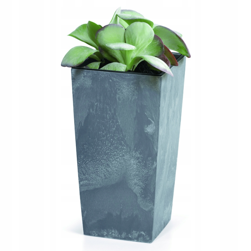 DONICZKI Z WKŁADEM DO OGRODU BALKONOWE ZESTAW DONICZEK X3 BETONOWA IMITACJA Kolor grafit