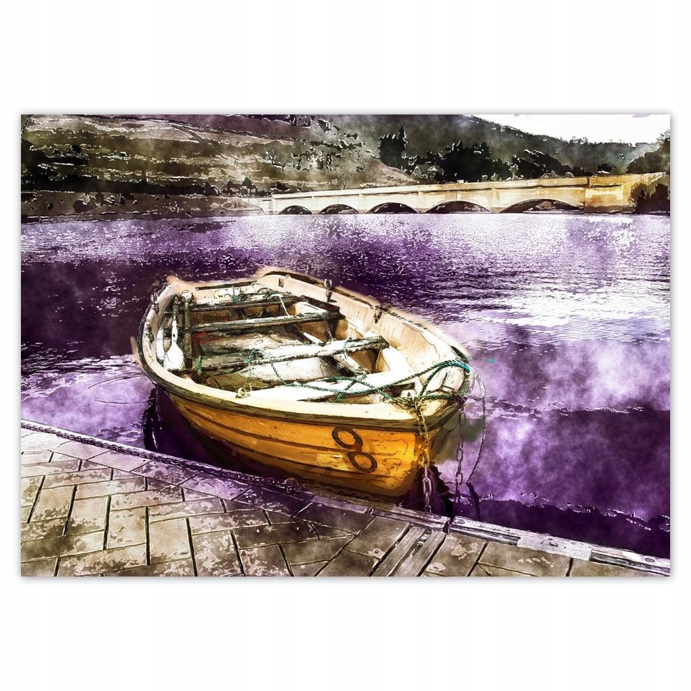 

Naklejki 70x50 Łódka wędkarska Łódź