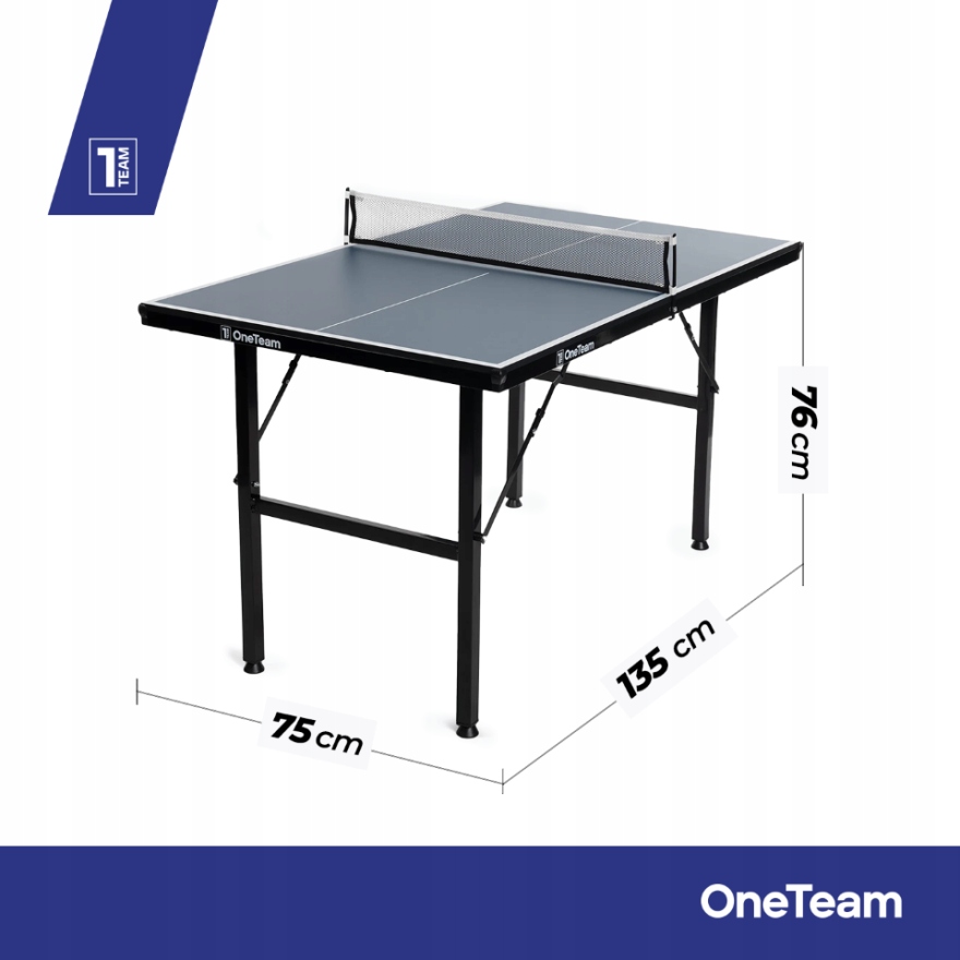 Stół do tenisa stołowego dla dzieci OneTeam 135 x 75 x 76 cm Marka OneTeam