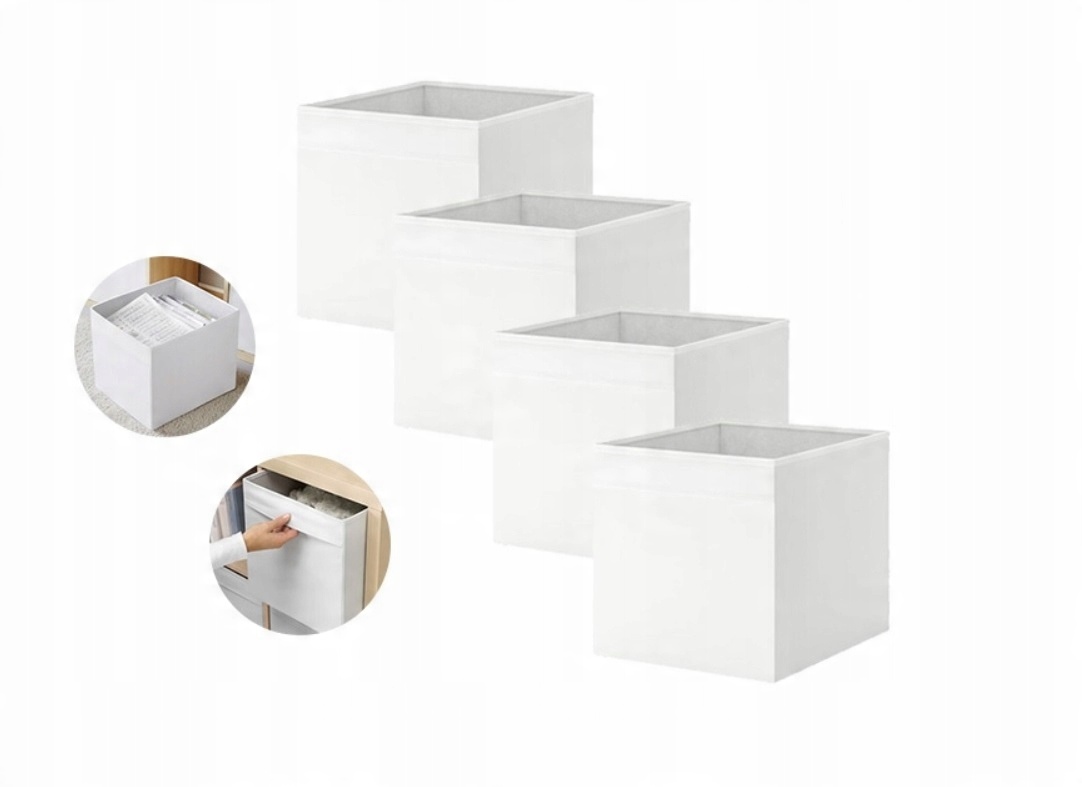 

Ikea Drona pudełko wkład Kallax Biały zestaw 4 szt