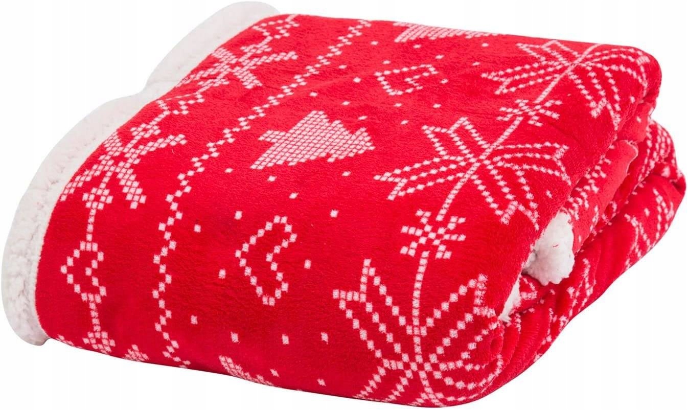 

Święta Ciepły Koc Pled Świąteczny Czerwony Choinka