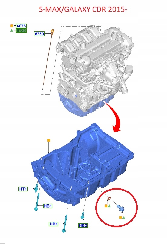 ORYGINALNY KOREK SPUSTU OLEJU WIELE MODELI FORD Producent części Ford OE