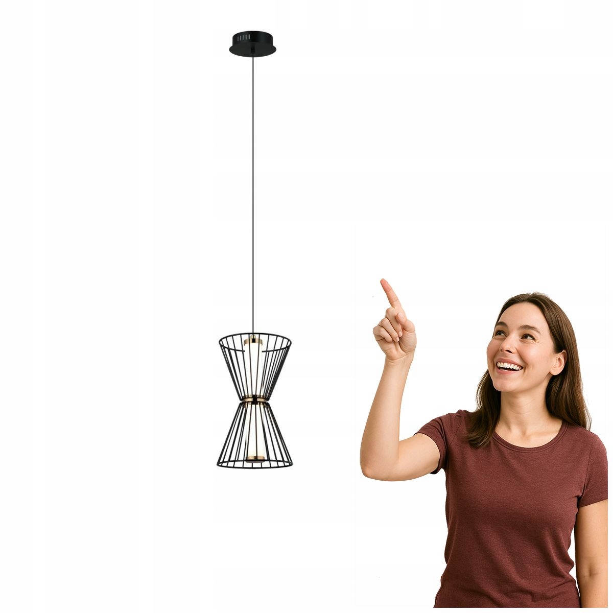 Moderní Led lampa 8W černá Sanke Italux
