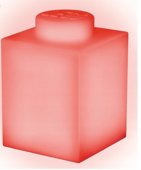 Lego Silikonová Noční Lampa Kostka Červená LP38