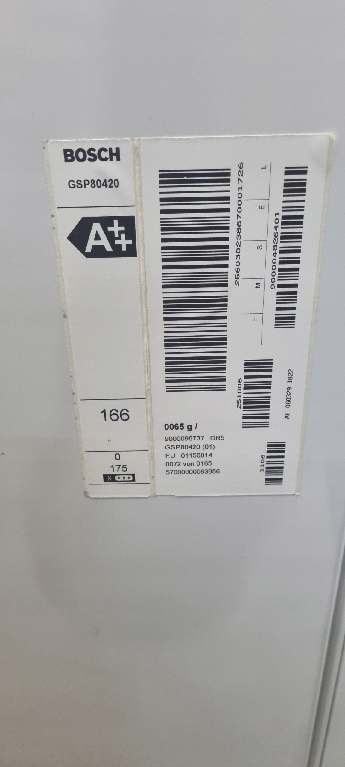 Zamrażarka szufladowa Bosch GSP80420 5 szuflad A++ Model GSP80420