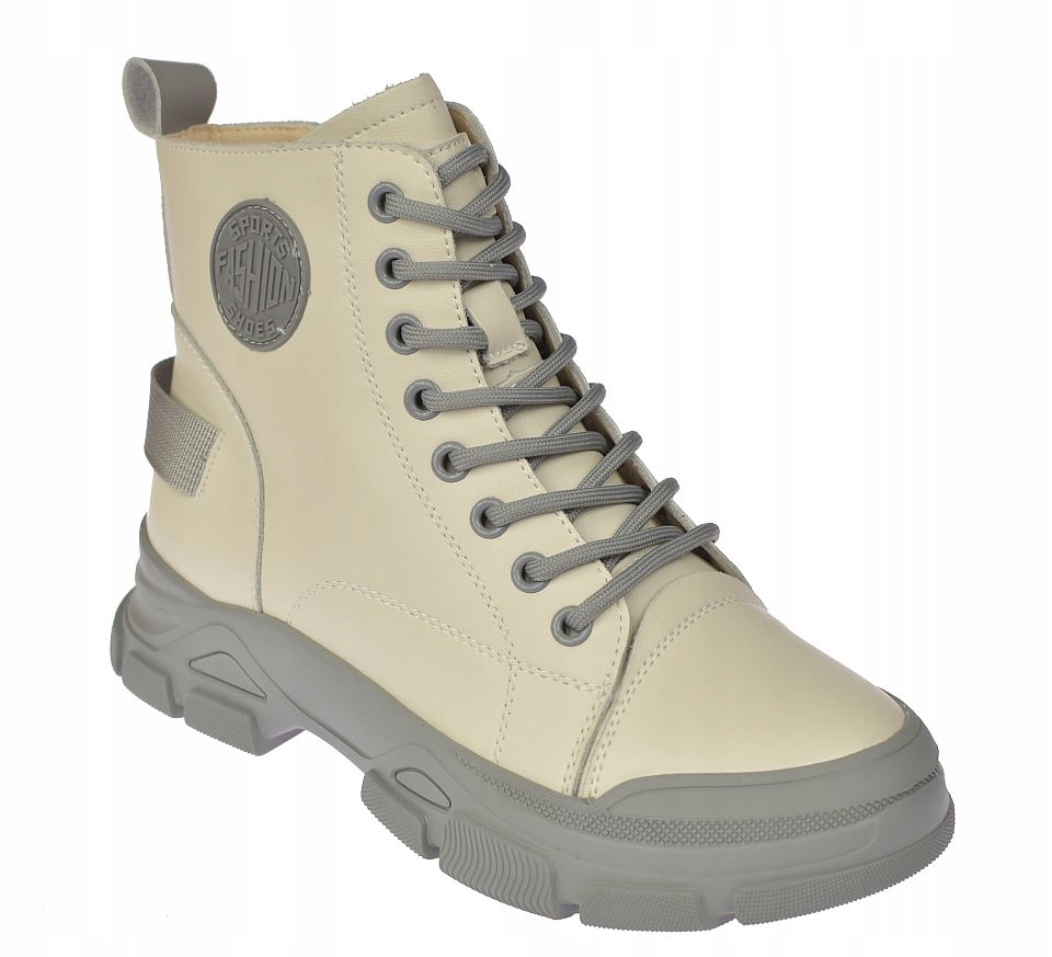 Dámské kožené bojové Kanady B-3-1502 Wgr zateplené zimní kotníkové boty se zipem vel. 37