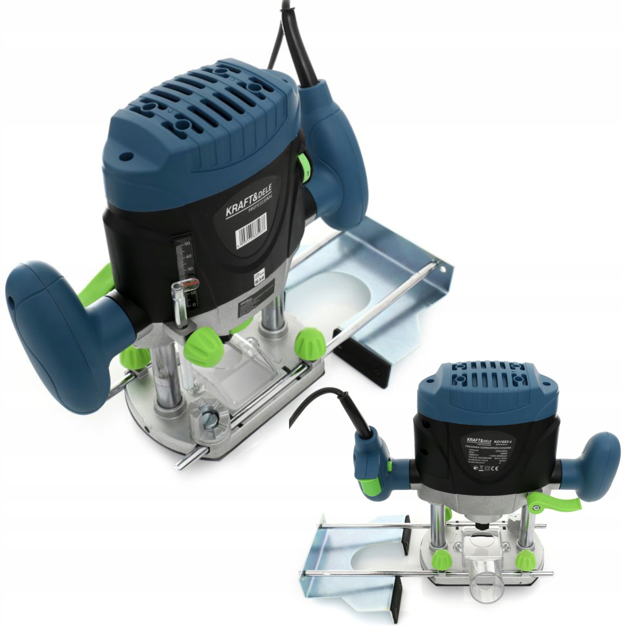 KRAFT&DELE FREZARKA GÓRNOWRZECIONOWA DO DREWNA 6mm 8mm BLUE 1900W KD1683-Z