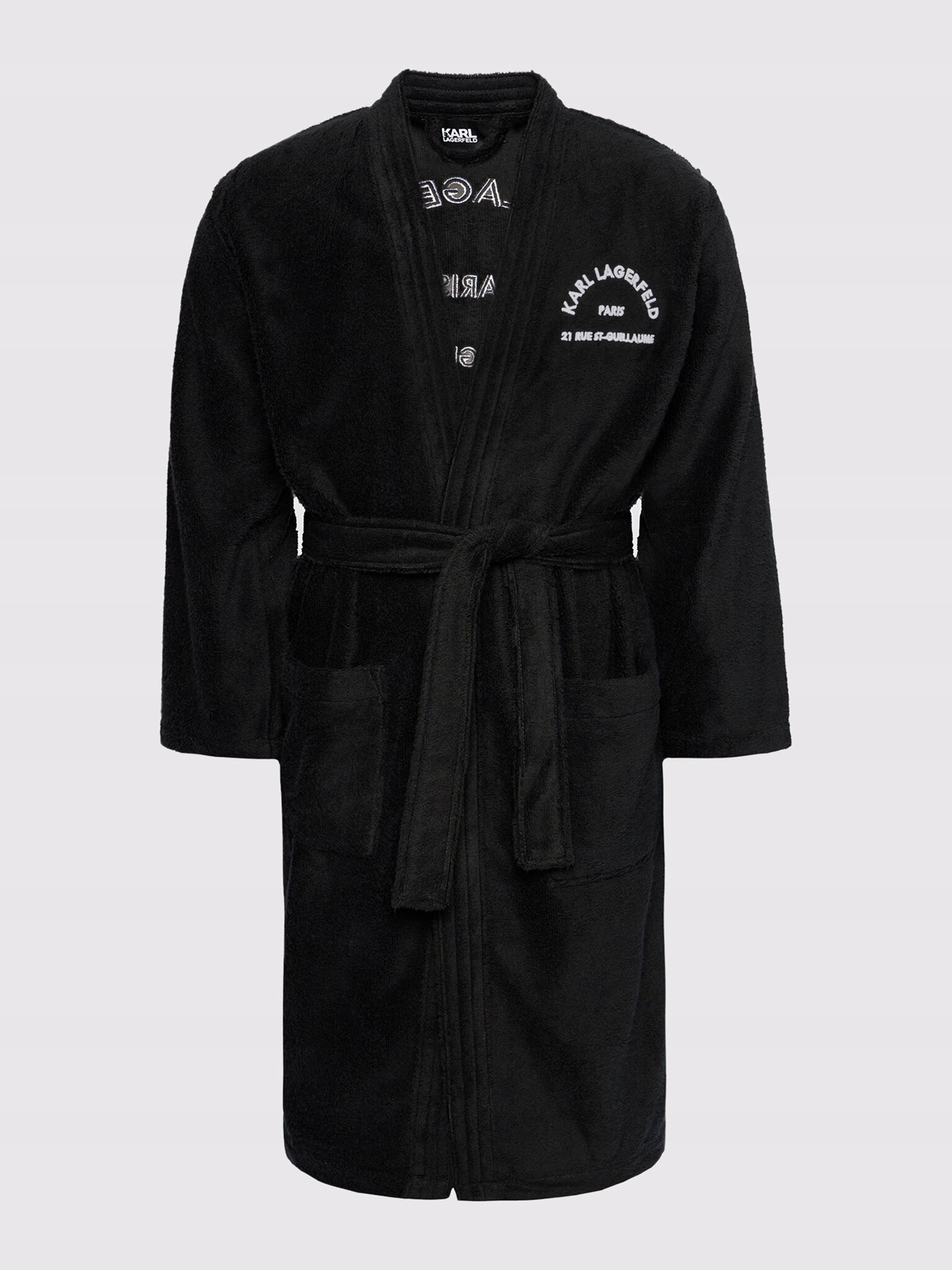 Karl Lagerfeld Szlafrok Unisex Address Logo 215M2180 Czarny