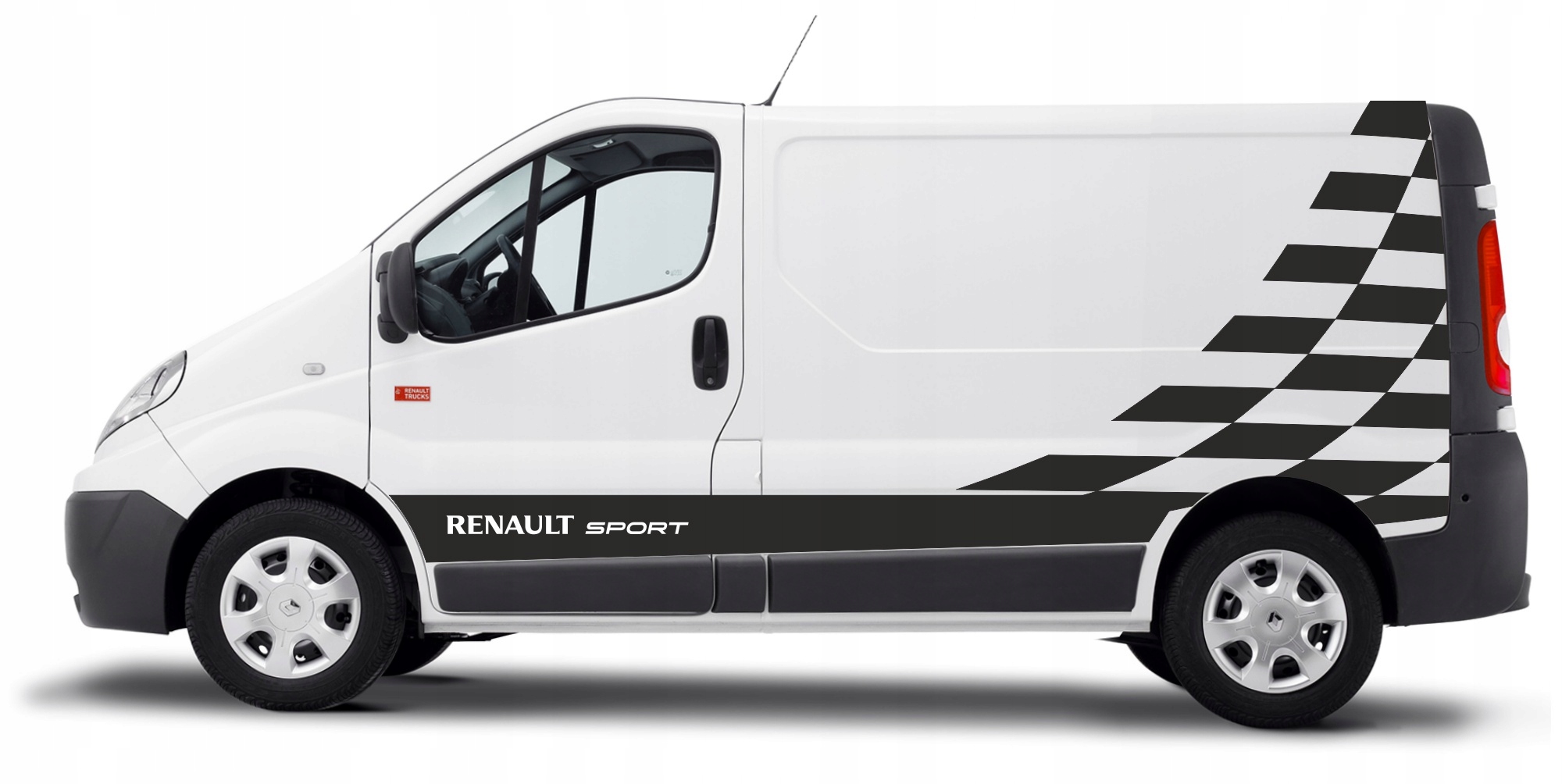 Samolepky Renault Trafic Opel Vivaro velká šachovnice