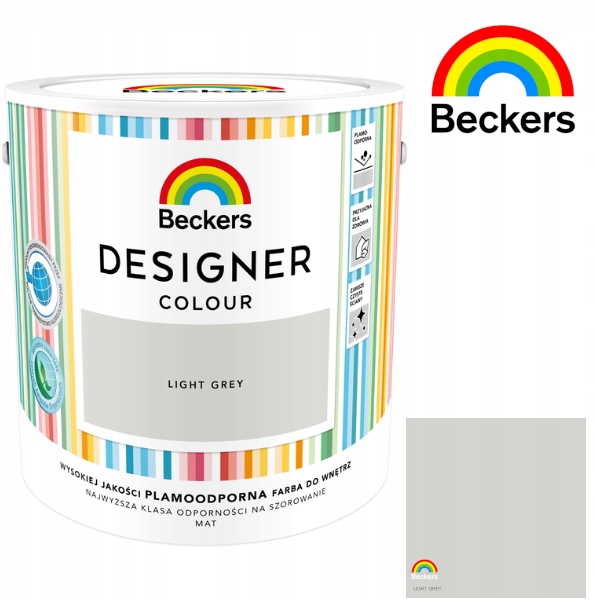 Plamoodporna Farba lataksowa Beckers Designer Colour Light Grey 2,5 l