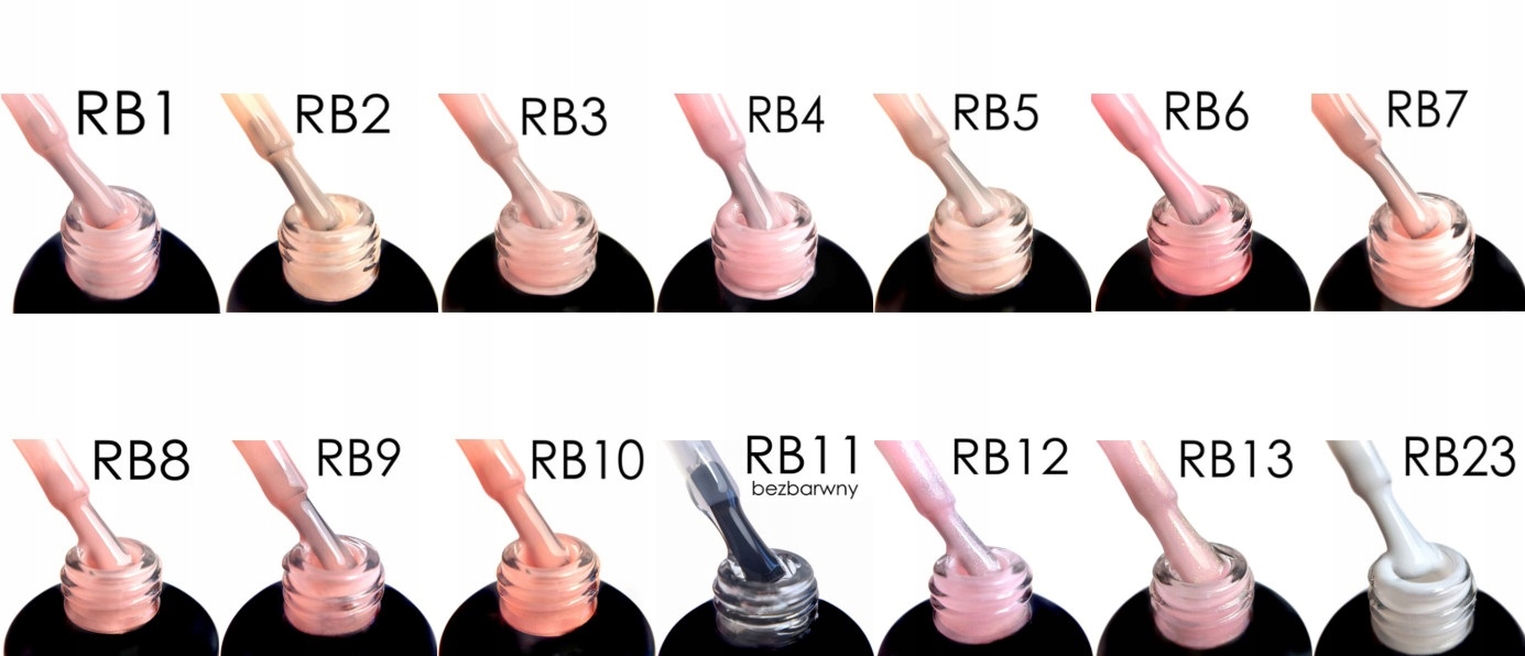 PALU RUBBER BASE PROFESJONALNA BAZA KAUCZUKOWA WYBÓR KOLORU 11 ml Kolor Odcienie brązu i beżu Odcienie czerwieni i różu