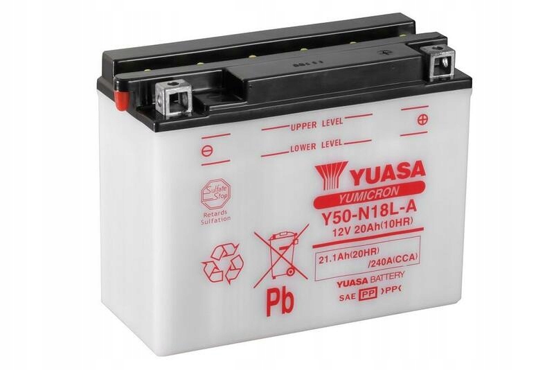 Konvenčné batérie Yuasa bez kyselinovej sady Y50-N18L-A Y50-N18L-A
