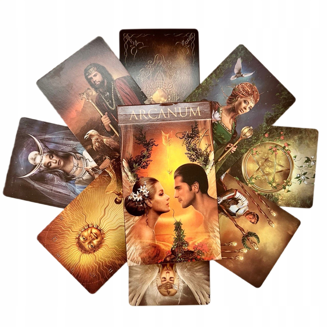 KARTY DO GRY TAROTA ZESTAW KLASYCZNYCH KART ARCANUM TAROT 78 SZTUK Nazwa ARCANUM TAROT