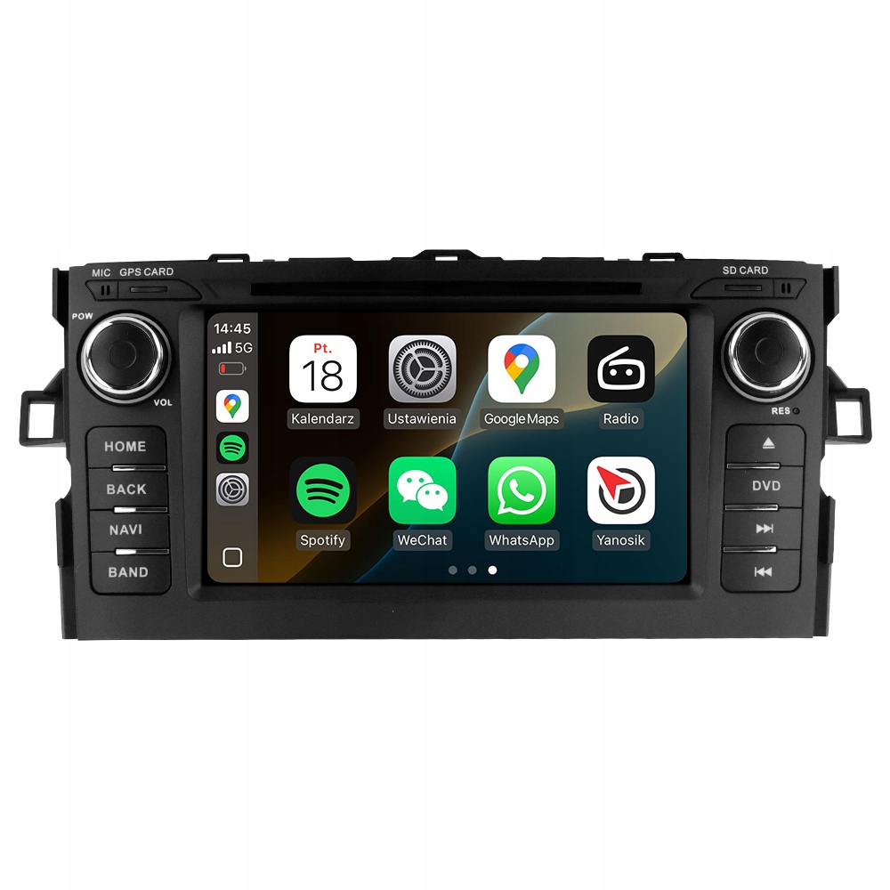 Toyota Corolla E15 Auris 2006-2013 Navigace Pro Android Auto Carplay Mapy