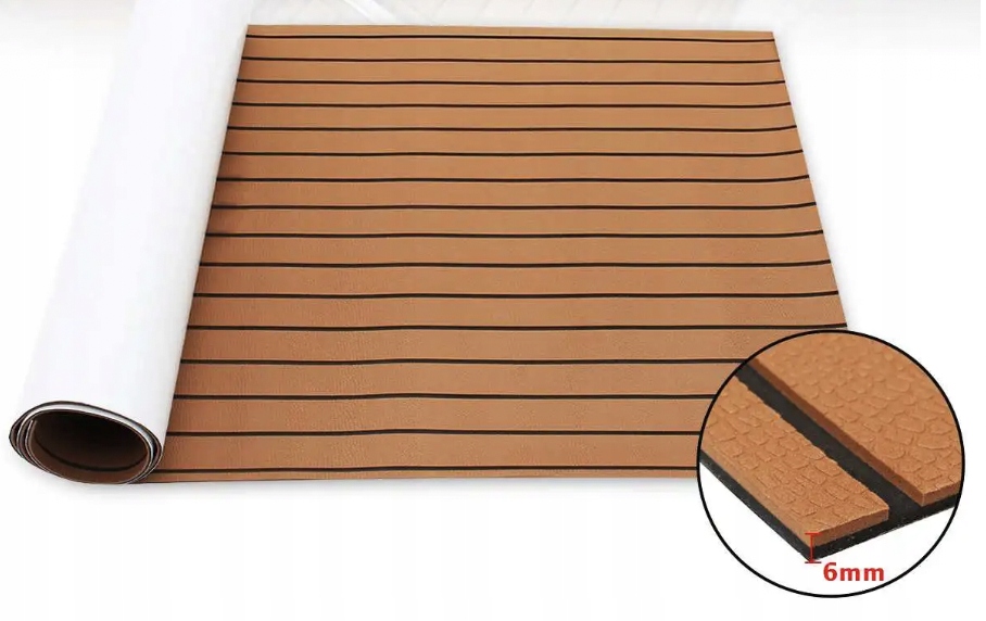 TEAK EVA MATA PODŁOGOWA DO ŁODZI JACHTOWEJ 240X90CM Stan opakowania oryginalne