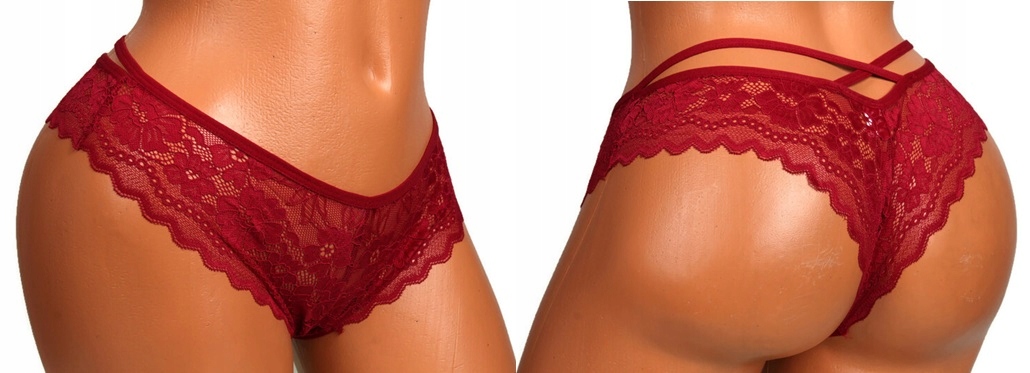 6x MAJTKI DAMSKIE FIGI STRINGI KORONKOWE XL Wzór dominujący inny wzór