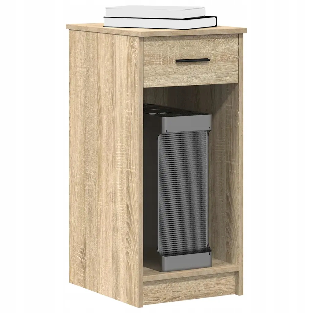 vidaXL Počítačový stojan se zásuvkou dub sonoma 35x45x77 cm