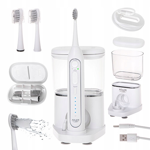 Szczoteczka soniczna z irygatorem 2w1 AD 2180 White - Komfort i Higiena
