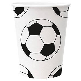 KUBECZKI PAPIEROWE PIŁKA NOŻNA 250 ML 8 SZT FOOTBALL SPORT