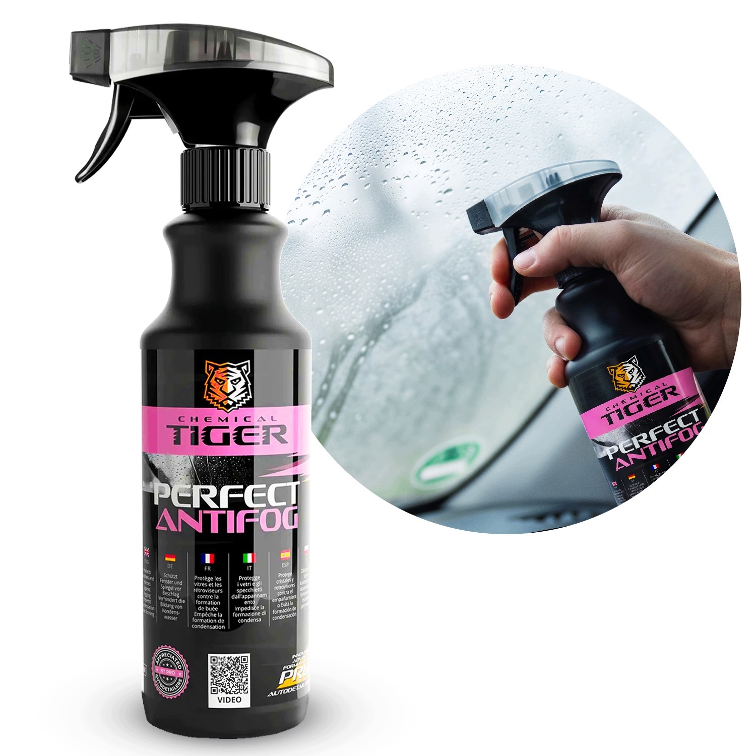 Środek Anti Fog przeciw parowaniu szyb i lusterek Antypara spray 0,5L Cht