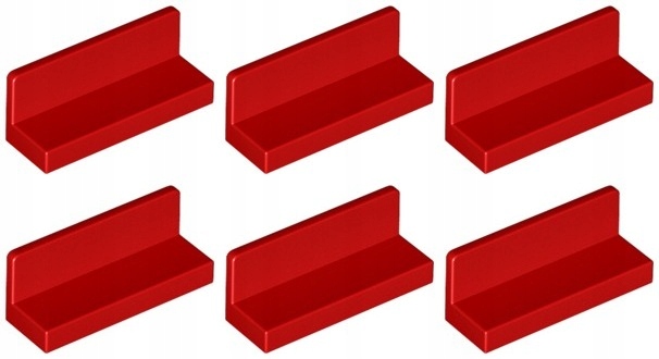 

Lego 23950 Panel 1x3x1 czerwony (5g) 6 szt.