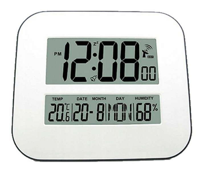 -63% duży ZEGAR RADIOWY z DCF stacja pogody MEBUS