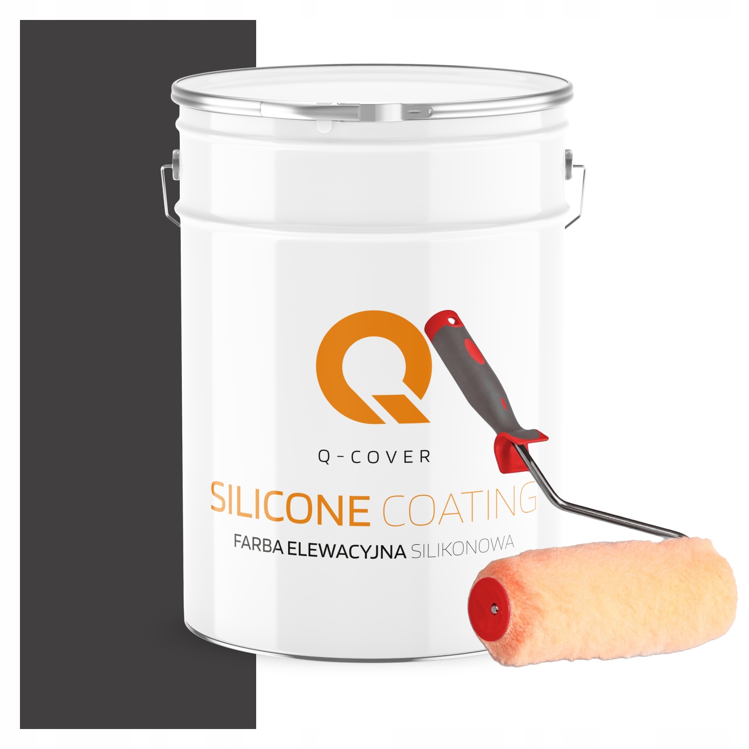 Vonkajšia fasádna farba na omietku 10L, farba čierna Uv valček