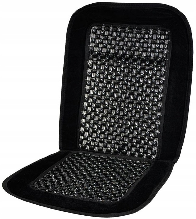 Mata na fotel koraliki samochodowe drewniane korale matokorale pokrowiec