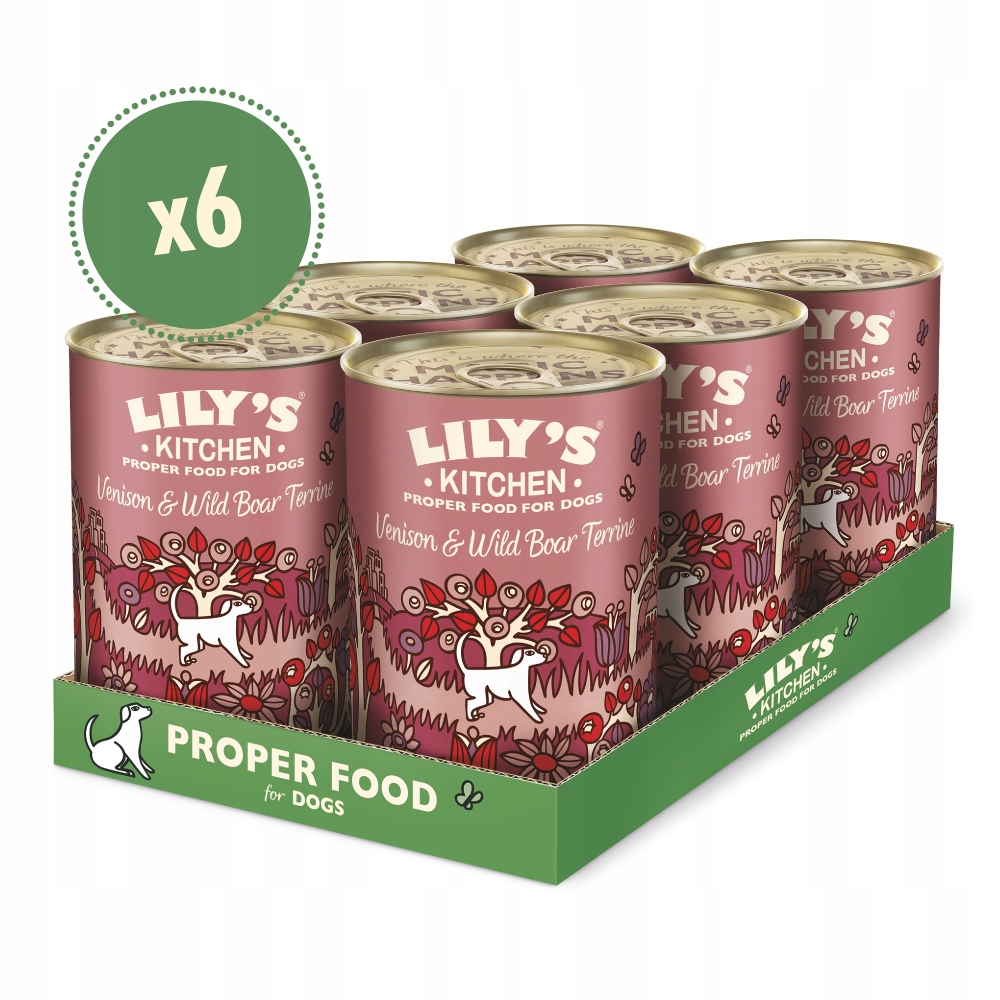 Levně Lily’s Kitchen Venison & Wild Boar – Kompletní Vlhké Krmivo 6 x 400 g