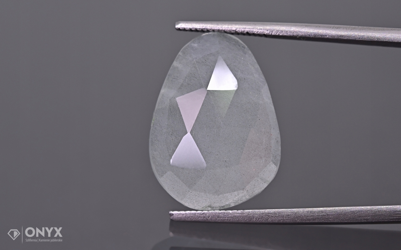 Akvamarín fasetovaná nepravidelná rozeta 19x13,5 m