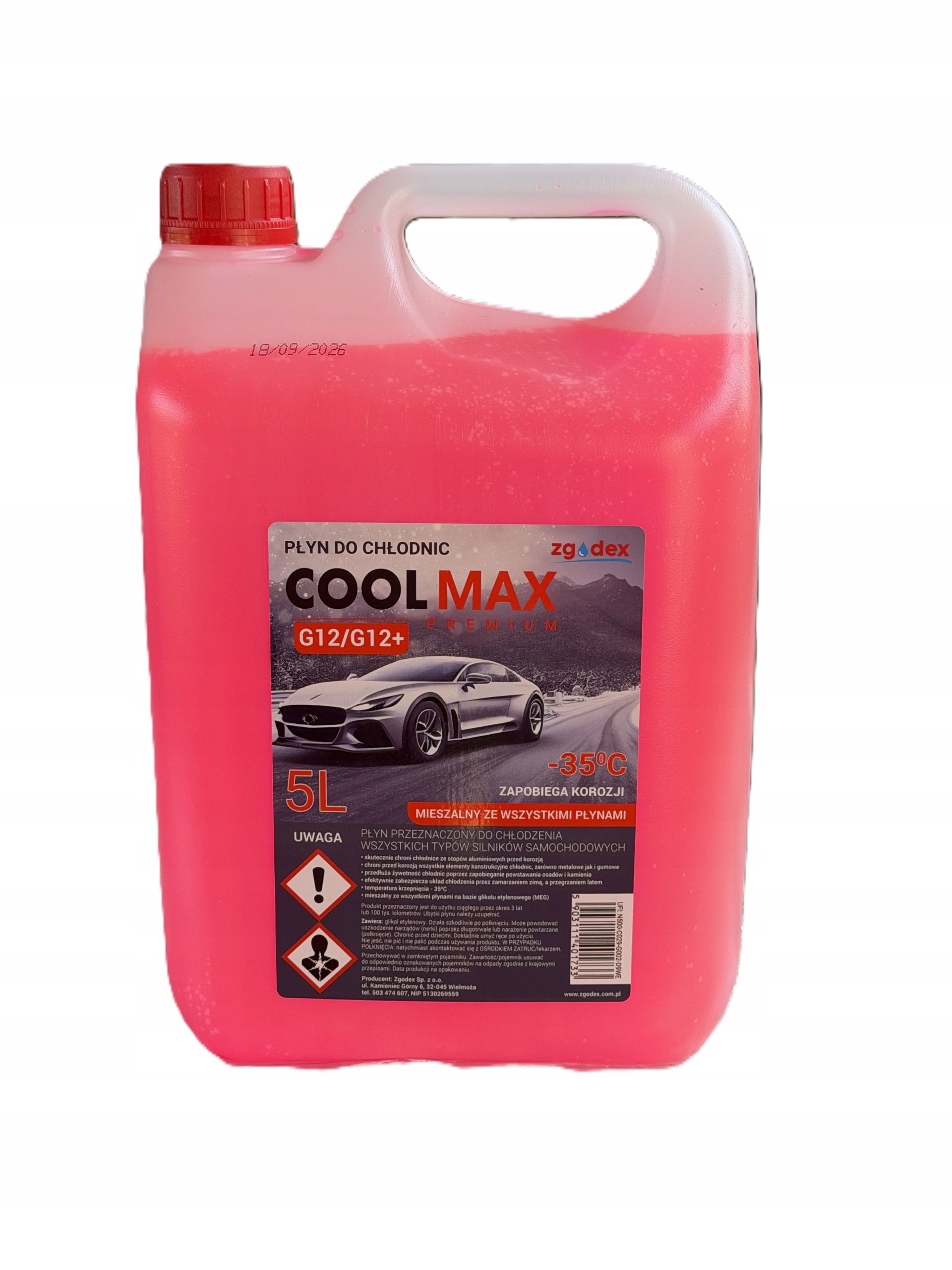 Płyn do chłodnic Zgodex Premium G12/G12+ -35°C 5l
