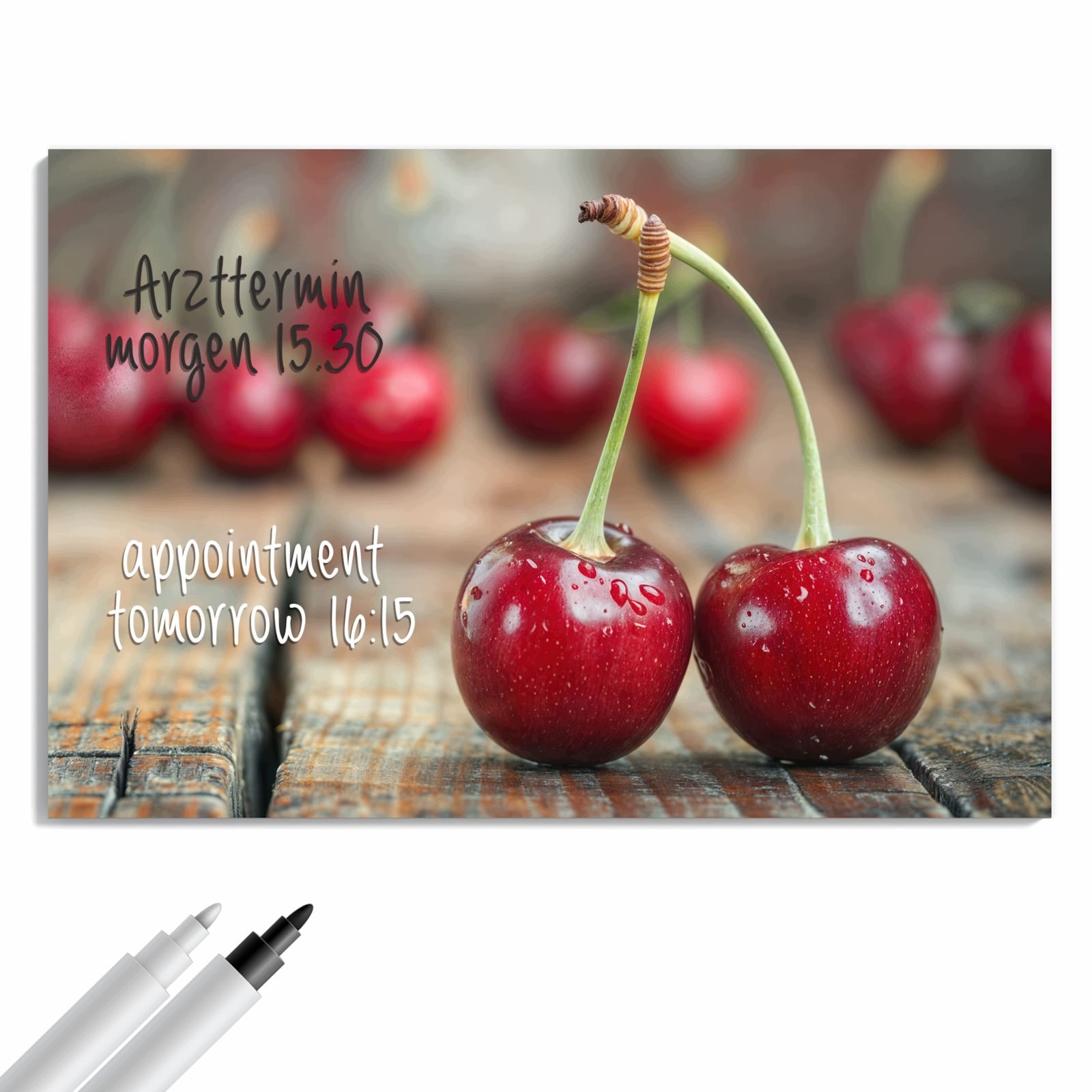 Magnetická tabule Šťavnaté Svěží Třešně 90 × 60 cm