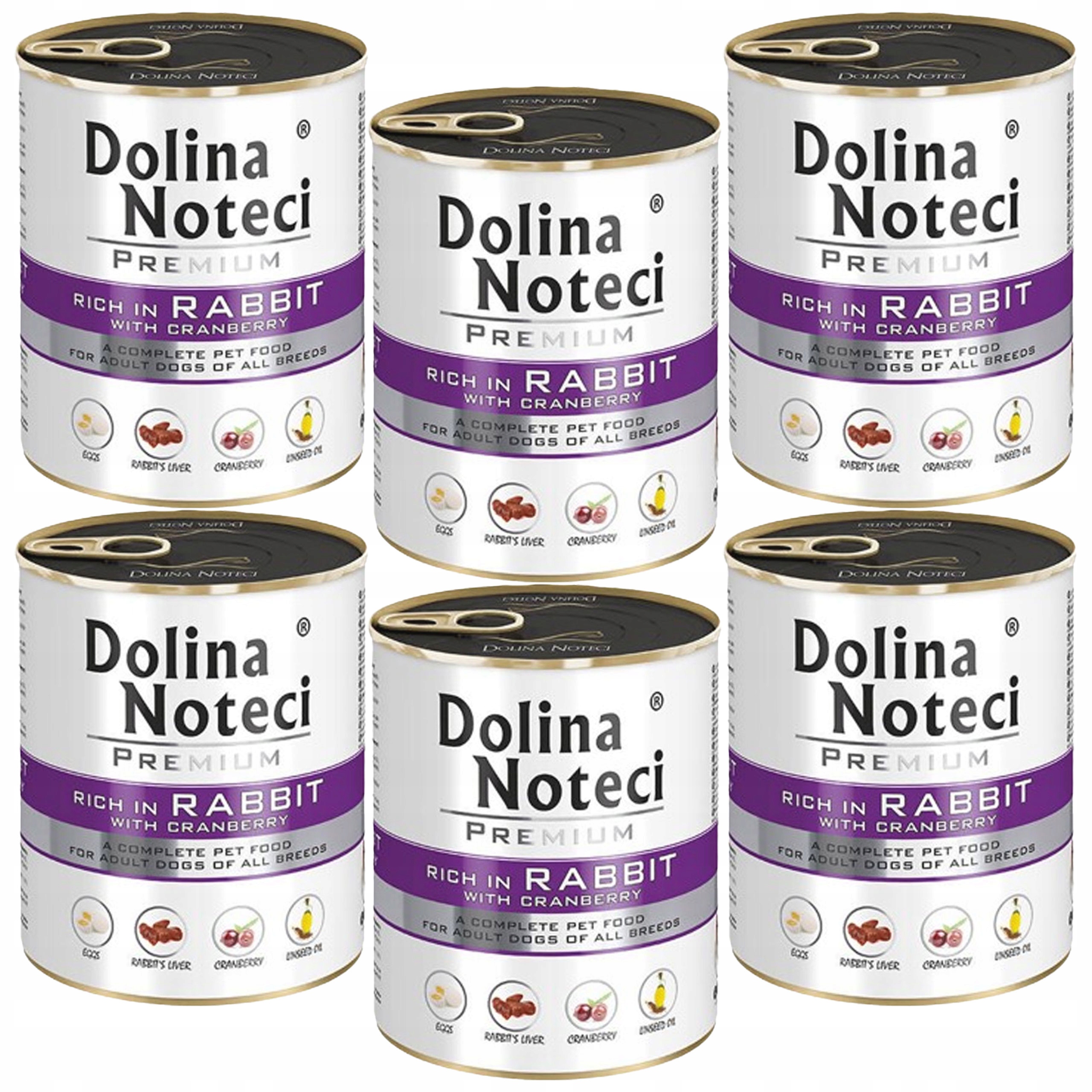 Levně Dolina Noteci Premium Krmivo pro psy Králík 6 x 800 g bez obilovin, zdravé