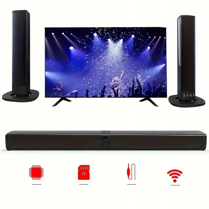 2V1 Soundbar Bluetooth 5.0 Odnímatelný Reproduktor Usb Televizor